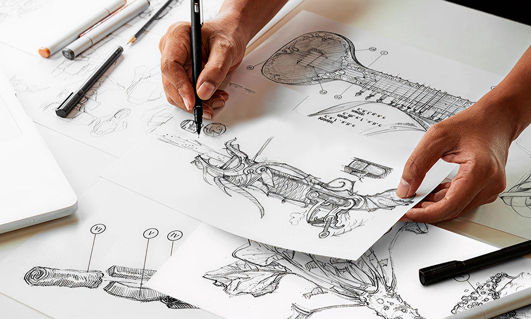 Drawn by hand