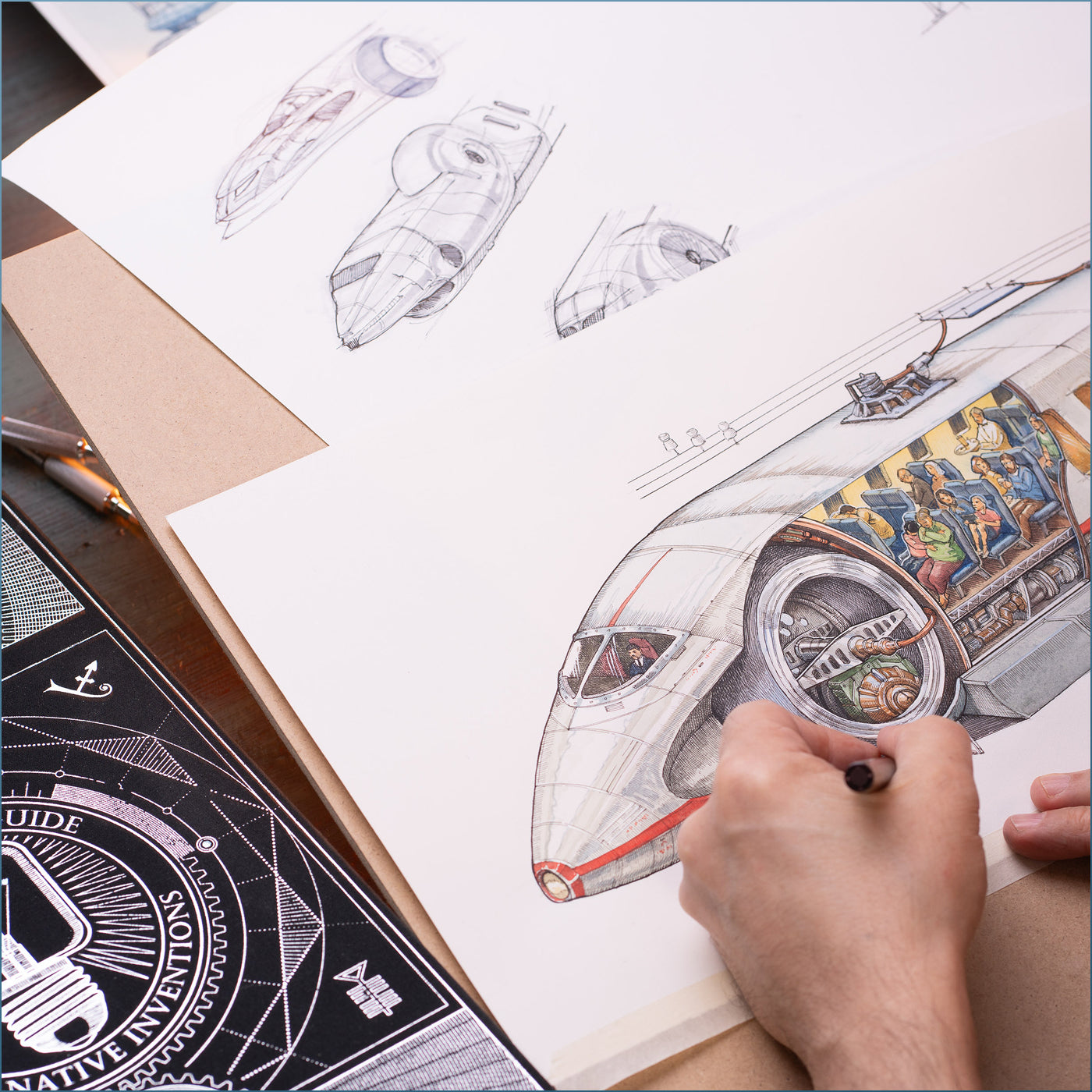 Hand-drawn illustrations