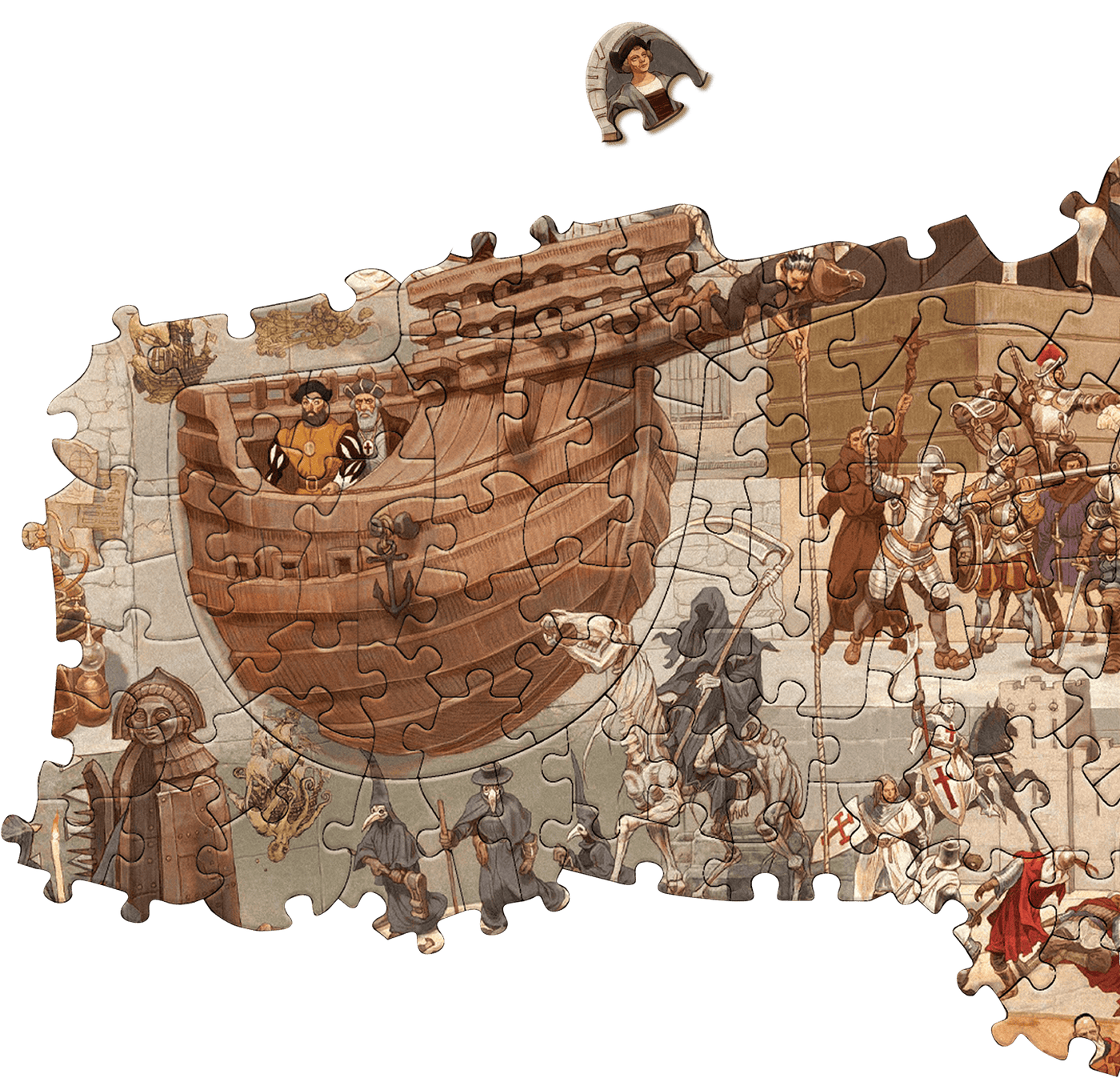 Hidden narratives woven between eras